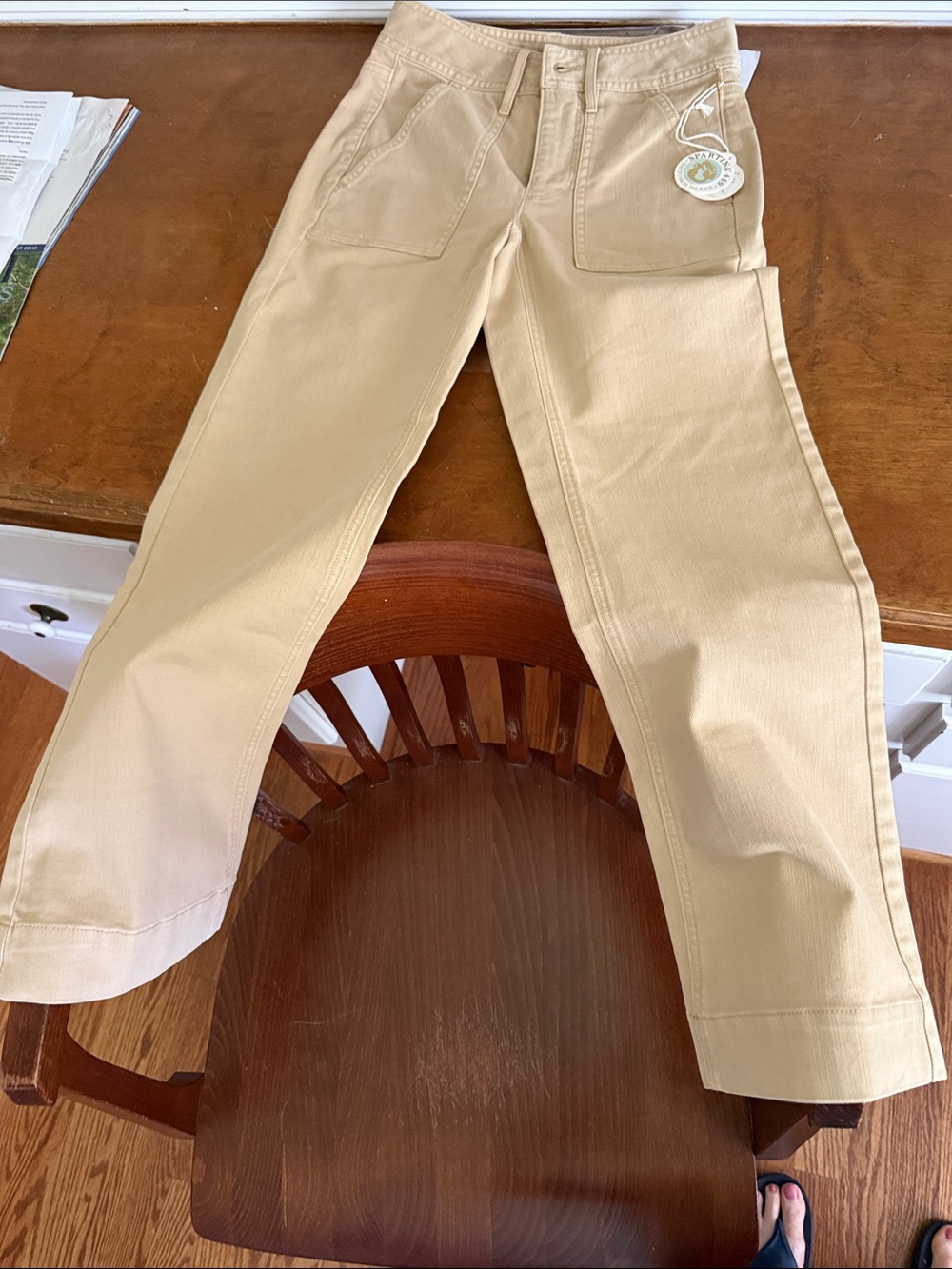 Spartina 449 Beige/Tan Straight-Leg Utility Pants